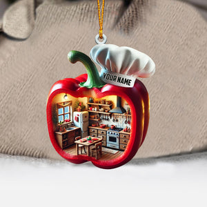 Bell Pepper Christmas Ornament, Personalized Ornament