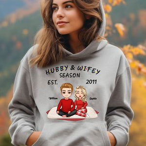 Hubby And Wifey Season - Custom Appearances And Names - Personalized Hoodie - Family Gift