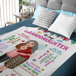 To My Grandkid I Love You Forever And Always - Custom Appearances And Names - Personalized Fleece Blanket