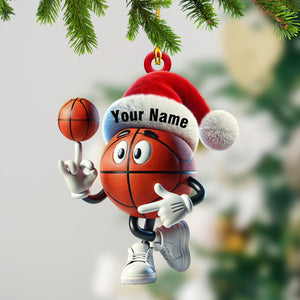 Basketball Playing Christmas Ornament, Personalized Ornament