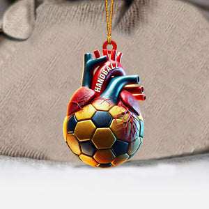 Ball Heart Home Decor Christmas Ornament, Personalized Ornament