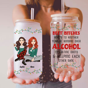 Novelty Gifts For Her - Personalized Glass Bottle, Frosted Bottle - Custom Appearances And Names