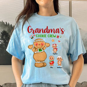 Grandma's Cookie Crew Grandkids, Custom Appearance And Names - Personalized T-Shirt - Gift For Family