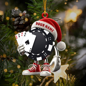 Poker Casino Christmas Ornament, Personalized Ornament