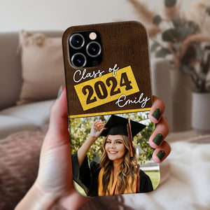 Class Of, Custom Photo And Name Graduation Phone Case - Personalized Phone Case, Graduation Gift