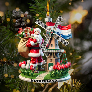 Santa Netherlands Christmas Ornament, Personalized Ornament