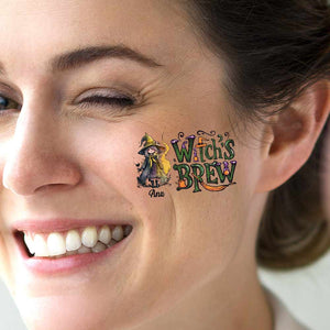 Witch's Brew, Custom Text Temporary Tattoo, Personalized Tattoo, Fake Tattoo