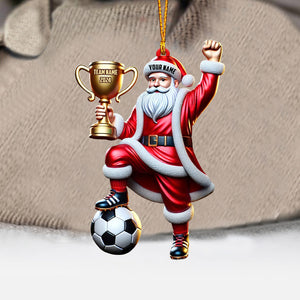 Champion Santa Christmas Ornament, Personalized Ornament