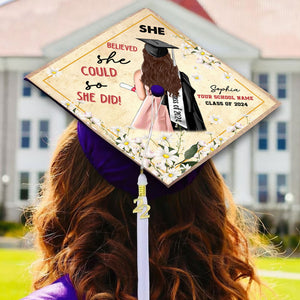 Graduation Custom Appearance And Texts Grad Cap Topper - Personalized Customized Graduation Cap, Graduation Gift