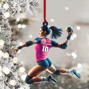 Custom Ornament, Handball Woman Ornament, Christmas Decor