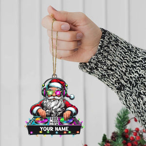 DJ Santa Ornament, Personalized Ornament