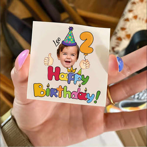 Kid Birthday Party, Custom Photo And Text Temporary Tattoo, Personalized Tattoo, Fake Tattoo