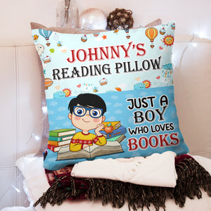 Reading Book Pillow, Custom Appearance And Name - Personalized Pillow, Gift For Family