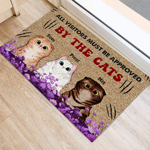 Personalized Cute Kittens Doormat, All Visitors Must Be Approved By The Cats, Cat Lovers Gift