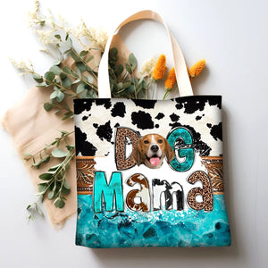 Dog Mama - Custom Photo - Personalized Tote Bag, Gift For Pet Lover