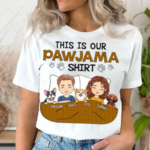 This Is Our Pawjama Shirt- Custom Appearance, Dogs And Name - Personalized T-Shirt