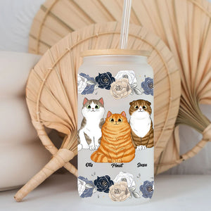 Everything Tastes Better With Cat Hair In It - Customization Cutie Kittie Glass Bottle, Frosted Bottle, Gift For Cat Lovers