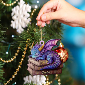 Sleeping Little Dragon Christmas Ornament, Personalized Ornament