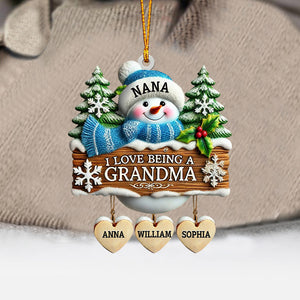 I Love Being Grandma Home Decor Christmas Ornament, Personalized Ornament