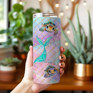 Love Turtles - Custom Your Name - Personalized Skinny Tumbler