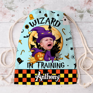 Wizard In Training - Halloween Season - Personalized String Bag, Halloween Gift