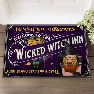 Welcome To The Wicked Witch Inn - Custom Appearance And Family Name - Personalized Witch Doormat, Halloween Gift