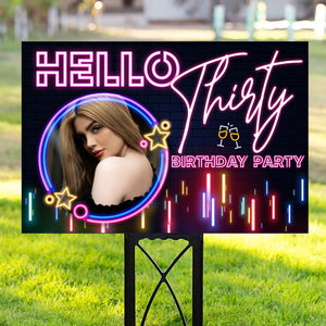 Personalized Birthday Lawn Sign, Hello Birthday Party , Gift For Birthday