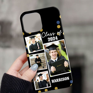 Class Of 2024, Custom 4 Photos And Name Graduation Phone Case - Personalized Phone Case, Graduation Gift