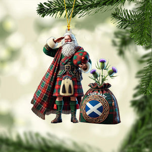 Scottish Cartoon Christmas Home Decor Christmas Ornament, Personalized Ornament