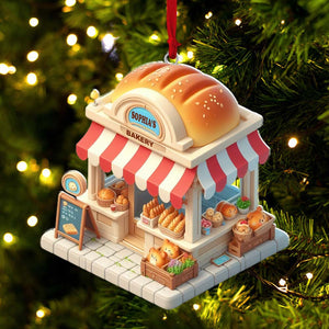 Bread Bakery Christmas Ornament, Personalized Ornament