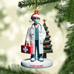 Healthcare Staff Christmas Ornament, Personalized Ornament