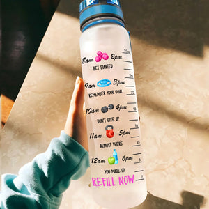 May The Booty Get Fatter And My Stomach Become Flatter Amen, Custom Appearance And Name, Personalized Tracker Bottle