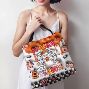 Spooky Season - Custom Name - Personalized Tote Bag, Halloween Gift