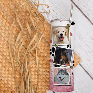 Dog Mom With Dog Photo Tumbler, Best Gift for Dog Lovers