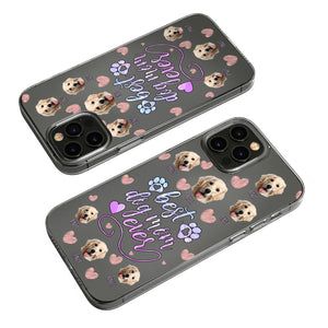 Best Dog Mom Ever - Custom Photo And Name - Personalized Clear Color Phone Case, Gift For Family, Gift For Pet Lover