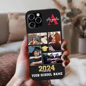 Graduation Custom Texts And 4 Photos Graduation Phone Case - Personalized Phone Case, Gift For Graduation