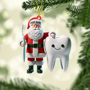 Santa Dentist Christmas Home Decor Christmas Ornament, Personalized Ornament