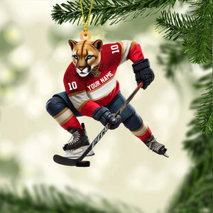 Florida Panthers Orn Hockey Christmas Ornament, Personalized Ornament