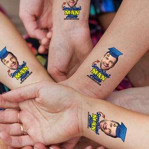 Smartest Man Alive Tattoo Gift, Custom Temporary Tattoo, Personalized Tattoo, Fake Tattoo