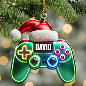 Christmas Gamer Ornament, Personalized Ornament