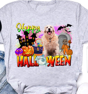 Happy Halloween, Personalized Light T-Shirt - Gift For Family, Friends, Pet Lovers