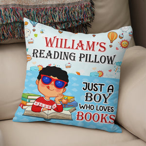 Reading Book Pillow, Custom Appearance And Name - Personalized Pillow, Gift For Family