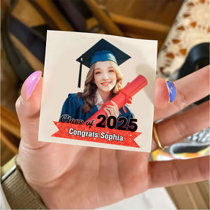 Graduation Tattoo Gift Custom Photo And Text Temporary Tattoo, Personalized Tattoo, Fake Tattoo