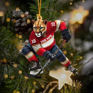 Florida Panthers Orn Hockey Christmas Ornament, Personalized Ornament