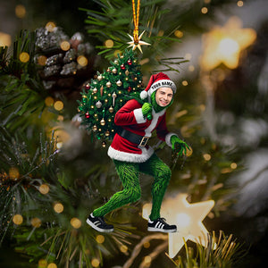 ELF And Christmas Tree Home Decor Christmas Ornament, Personalized Ornament