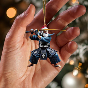 Samurai Home Decor Christmas Ornament, Personalized Ornament