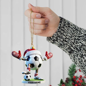 Football Ball Christmas Ornament, Personalized Ornament