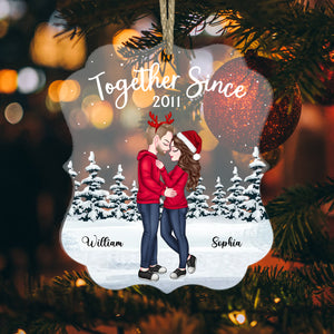 Together Since - Couple Ornament - Custom Appearance, Personalized Acrylic Ornament - Gift For Christmas, Couple Gift, Family Gift