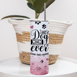 Dog Mom With Dog Photo Tumbler, Best Gift for Dog Lovers