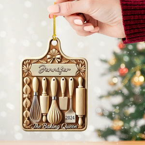 Custom Ornament, The Baking Queen Ornament, Christmas Decor